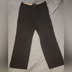 American Eagle Black Striped Khakis (Mens 30x30)
